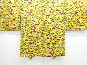 大正ロマン　錦紗鼓に草花模様羽織